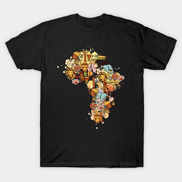 Africa South safari lion elephant gift tourist T-Shirt by MrTeee